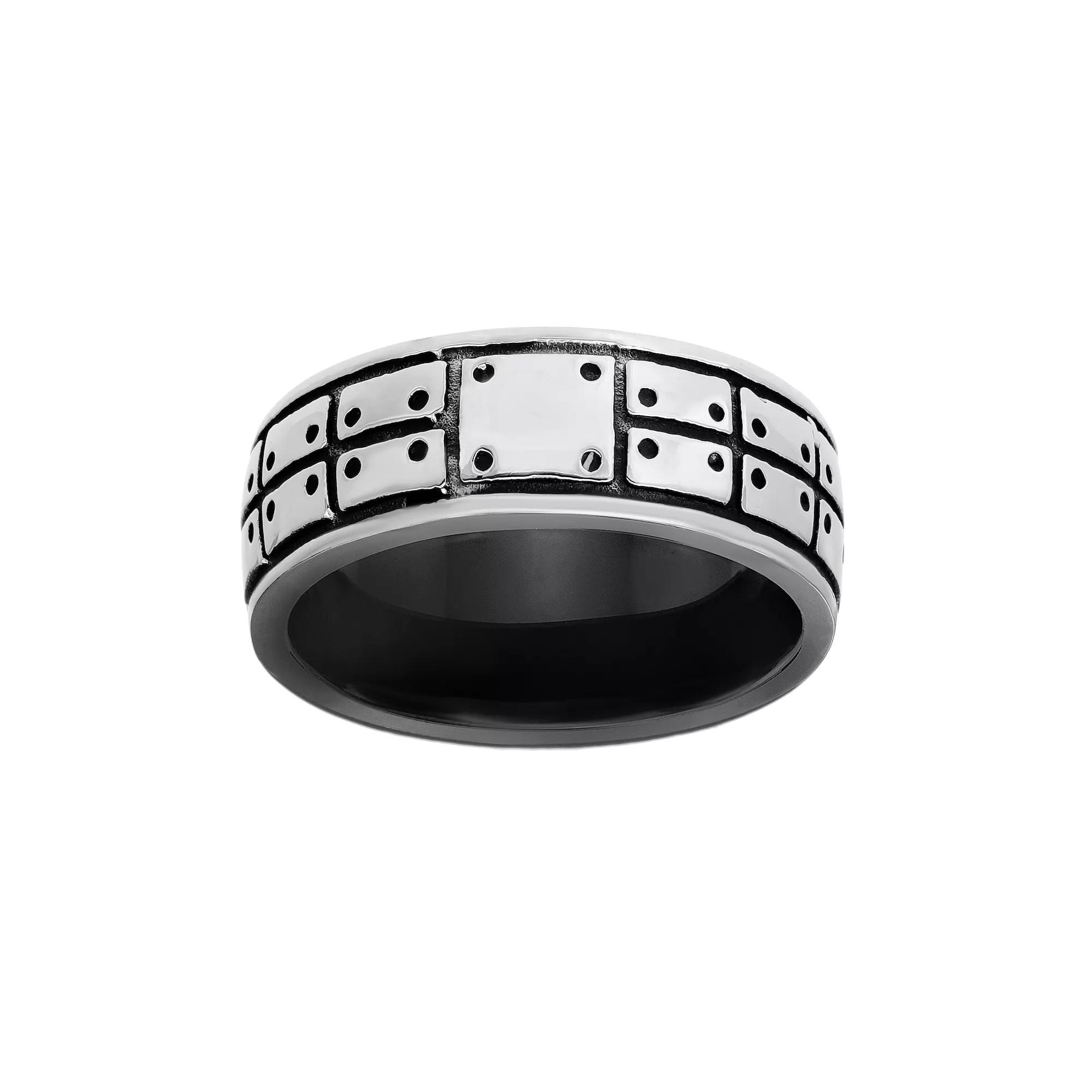 LYNX Stainless Steel Black Ion-Plated Men's Ring, Size: 12 Product Image