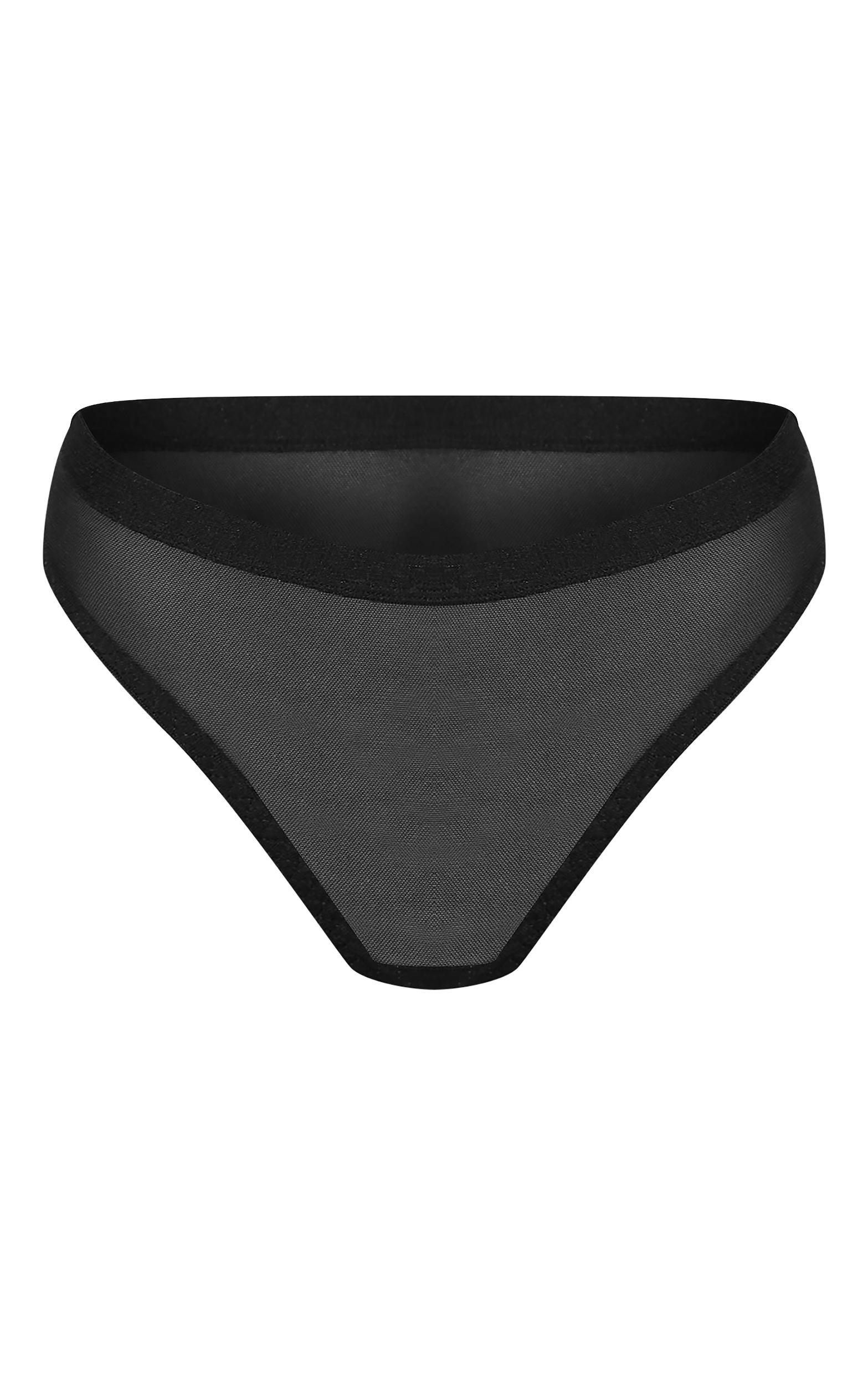 Plus Burgundy O Ring Detail Tanga Bikini Bottoms Product Image