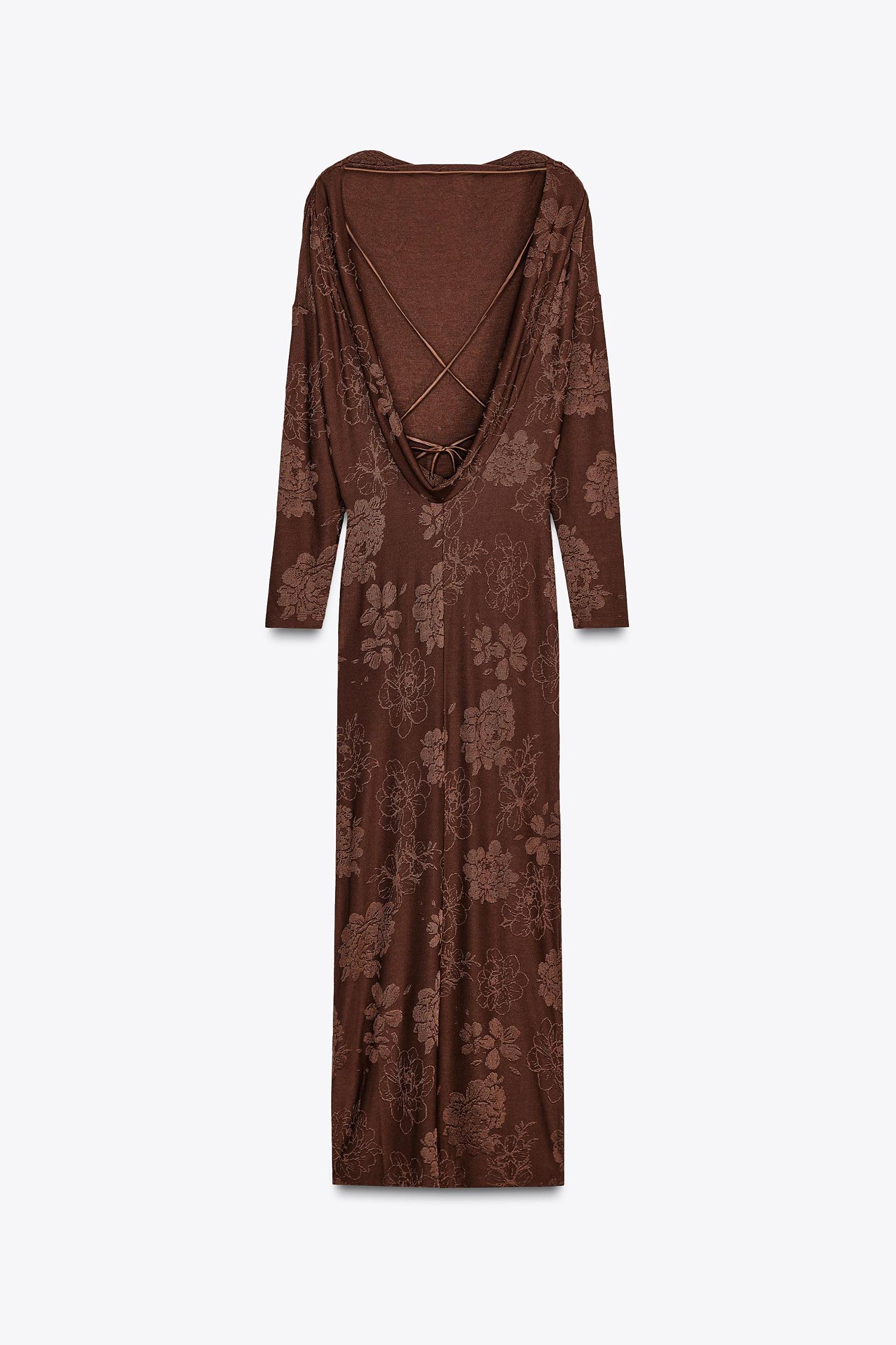 OPEN BACK JACQUARD DRESS Product Image