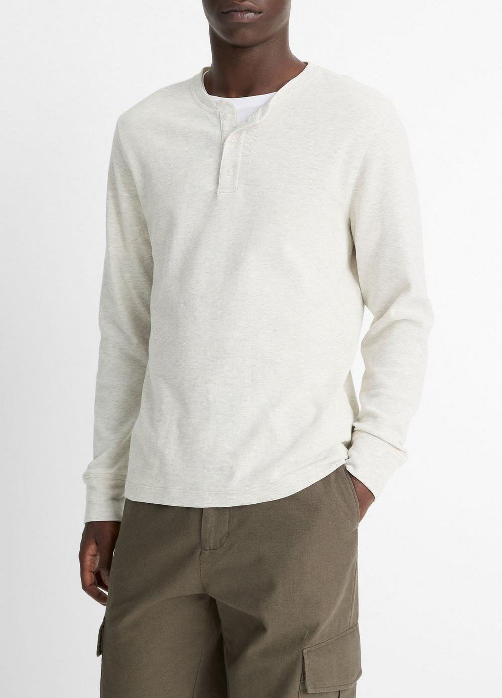 Pima Cotton Waffle Henley Product Image