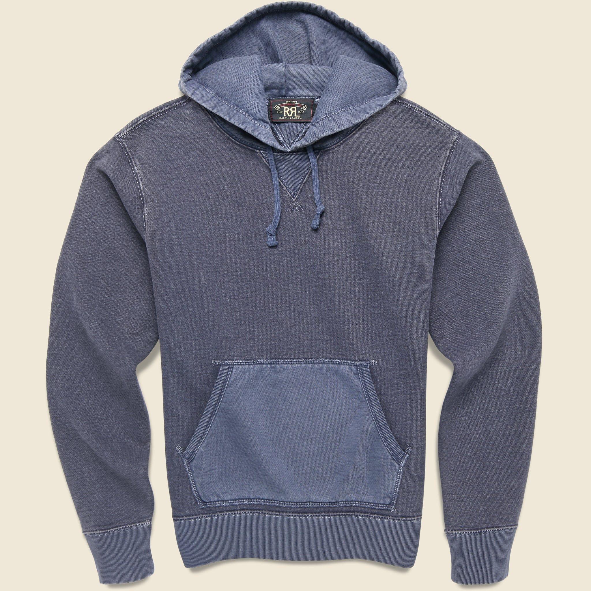 Two-Tone Fleece Hoodie - Navy Product Image