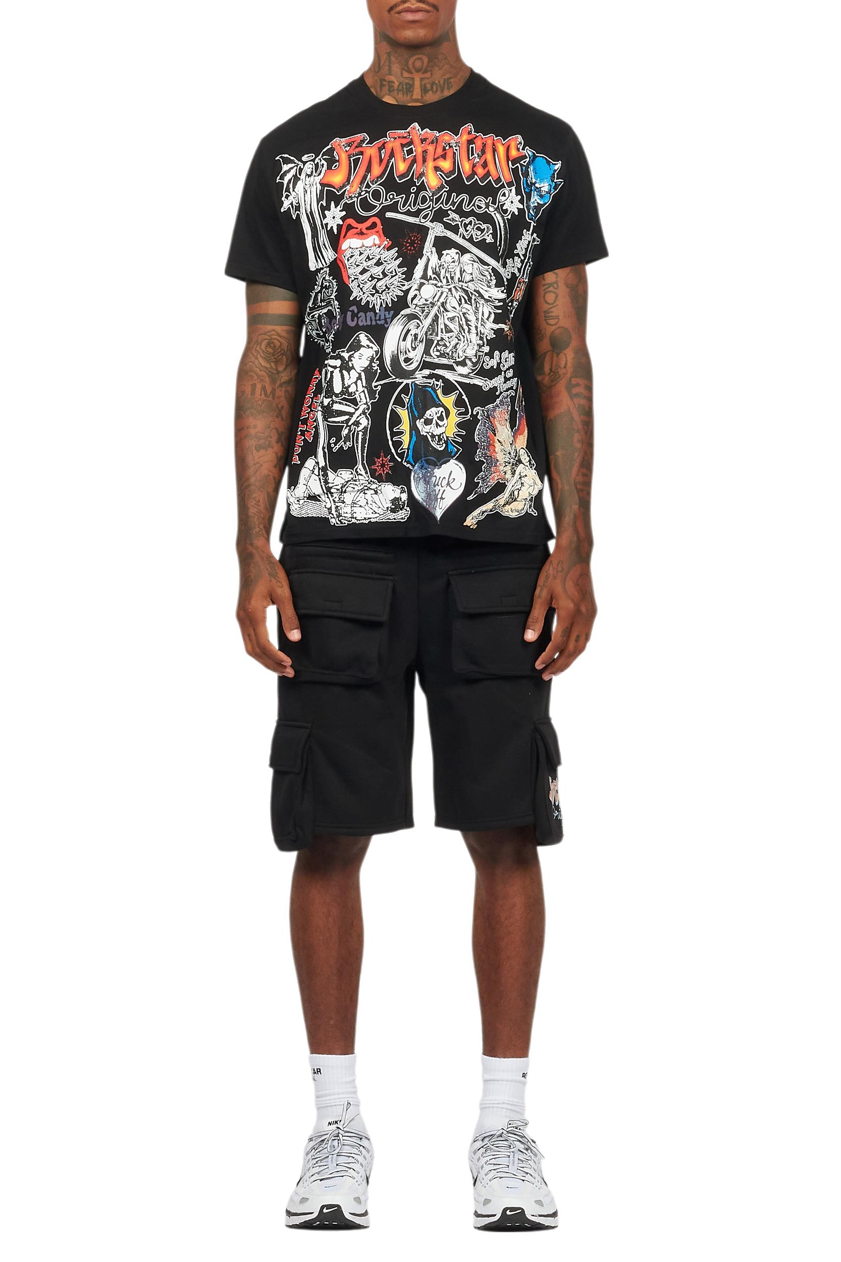 Shoota Black/Red Short Set Male Product Image