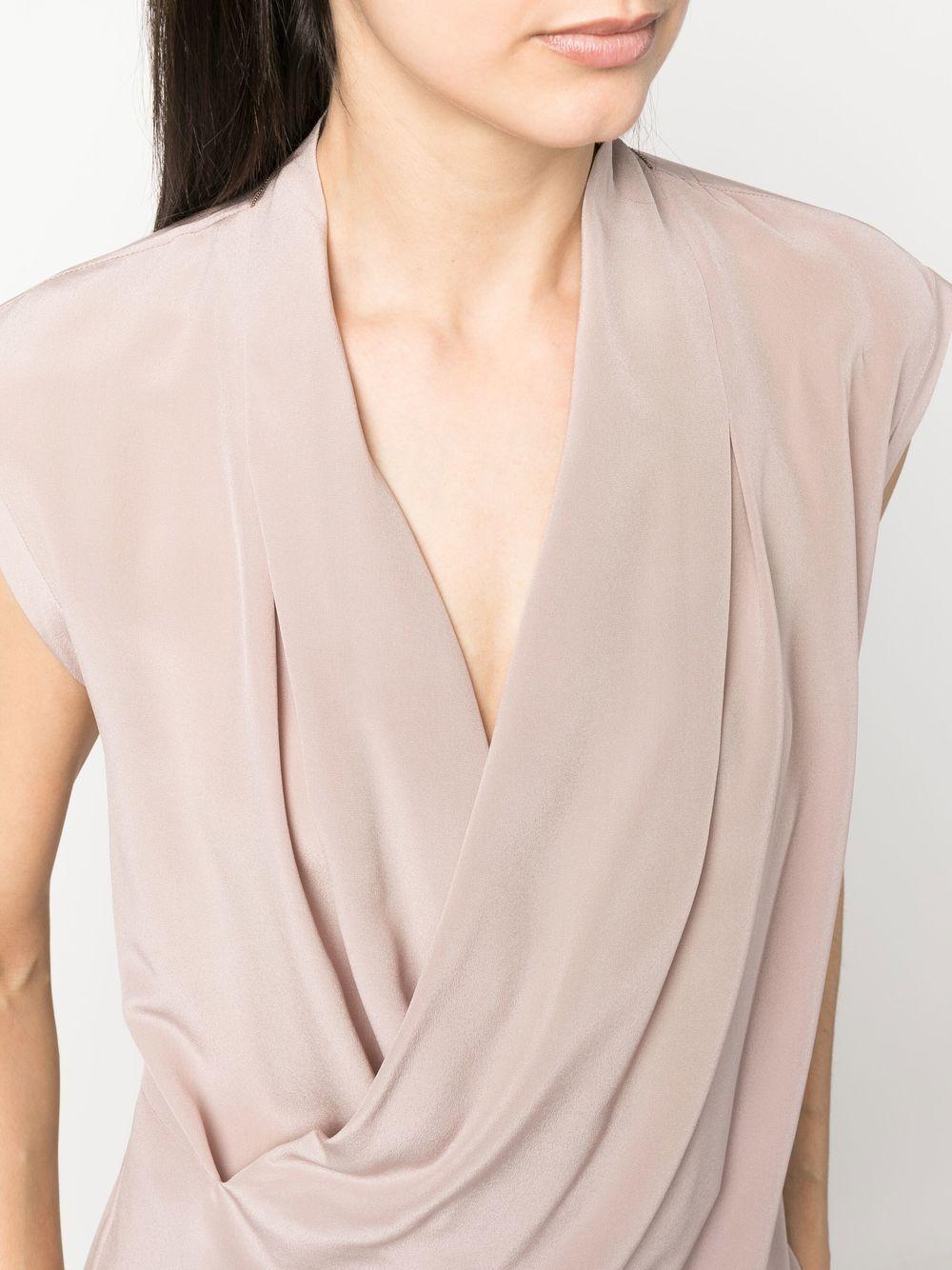 wrap-front silk blouse Product Image