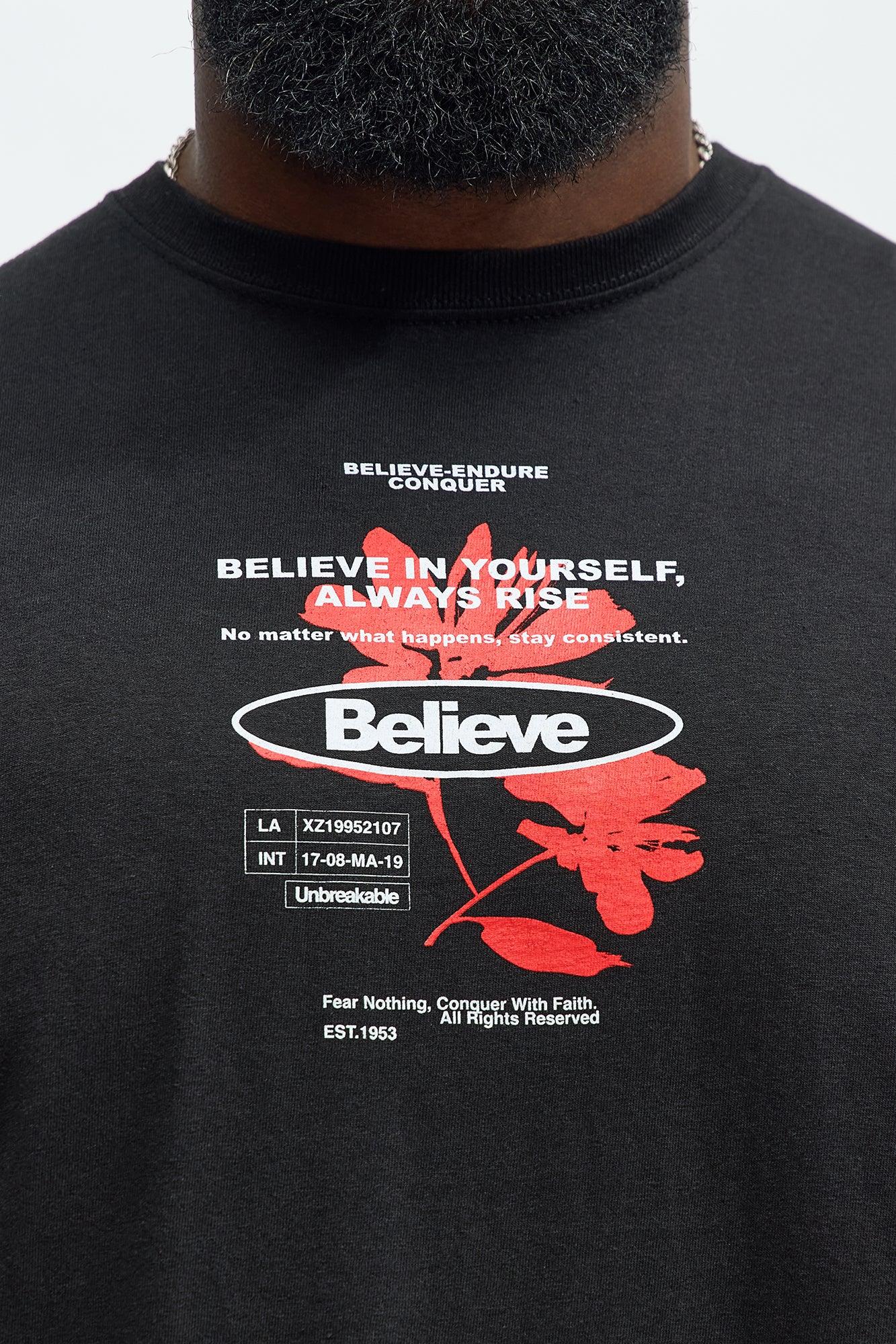 Believe Keep Going Short Sleeve Tee - Black Male Product Image