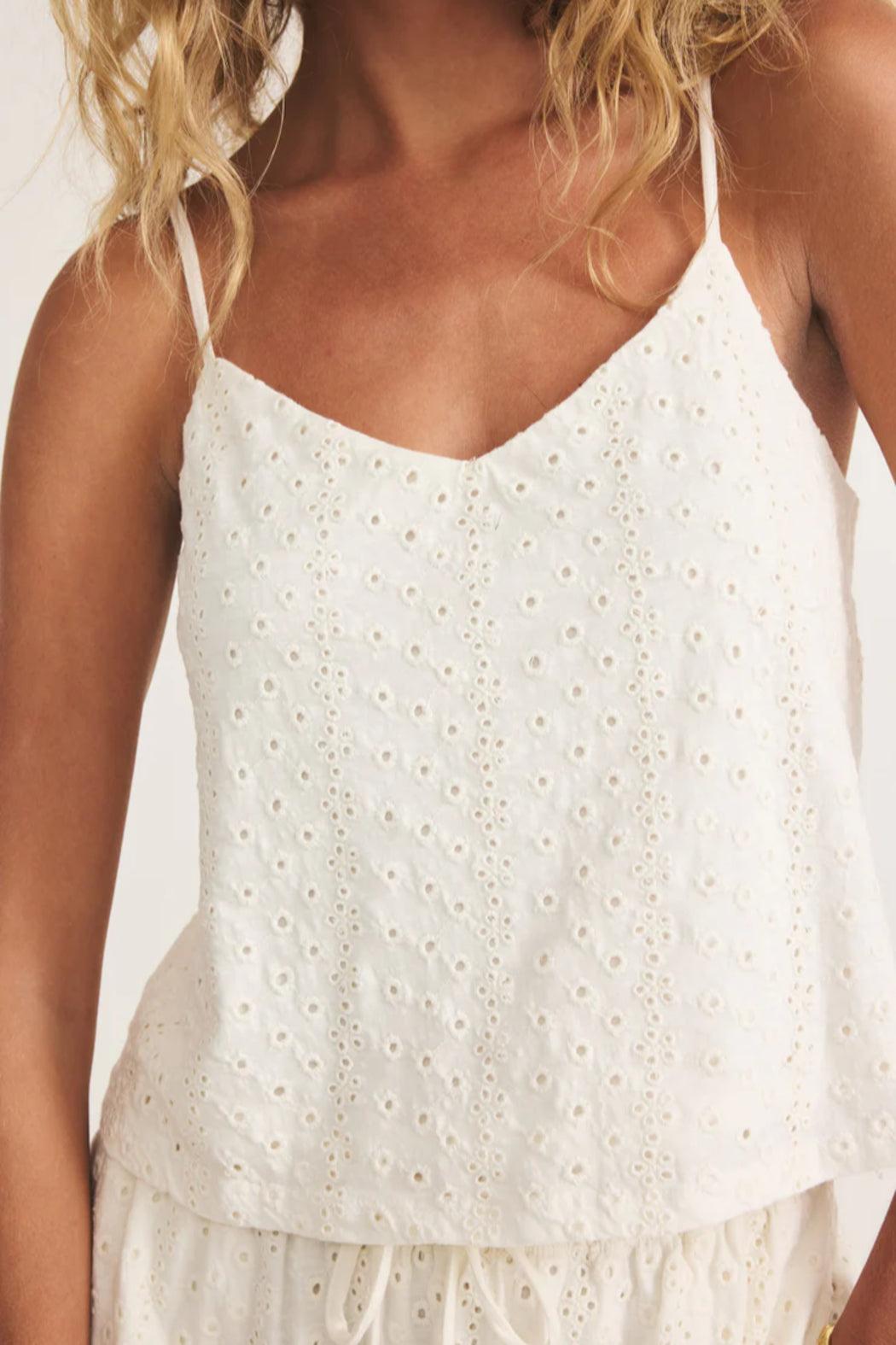 Sylvie Knit Eyelet Tank Product Image