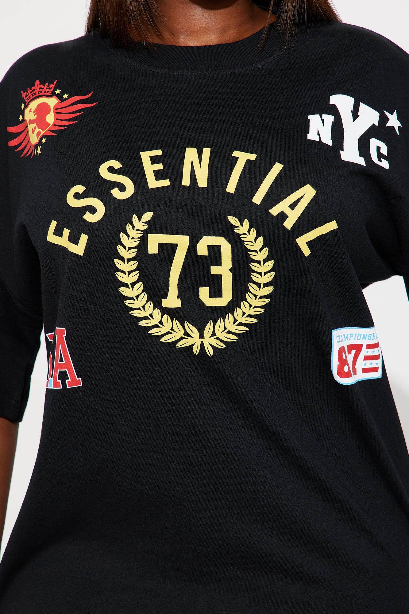 Essential 73 Washed Tee - Black Female Product Image