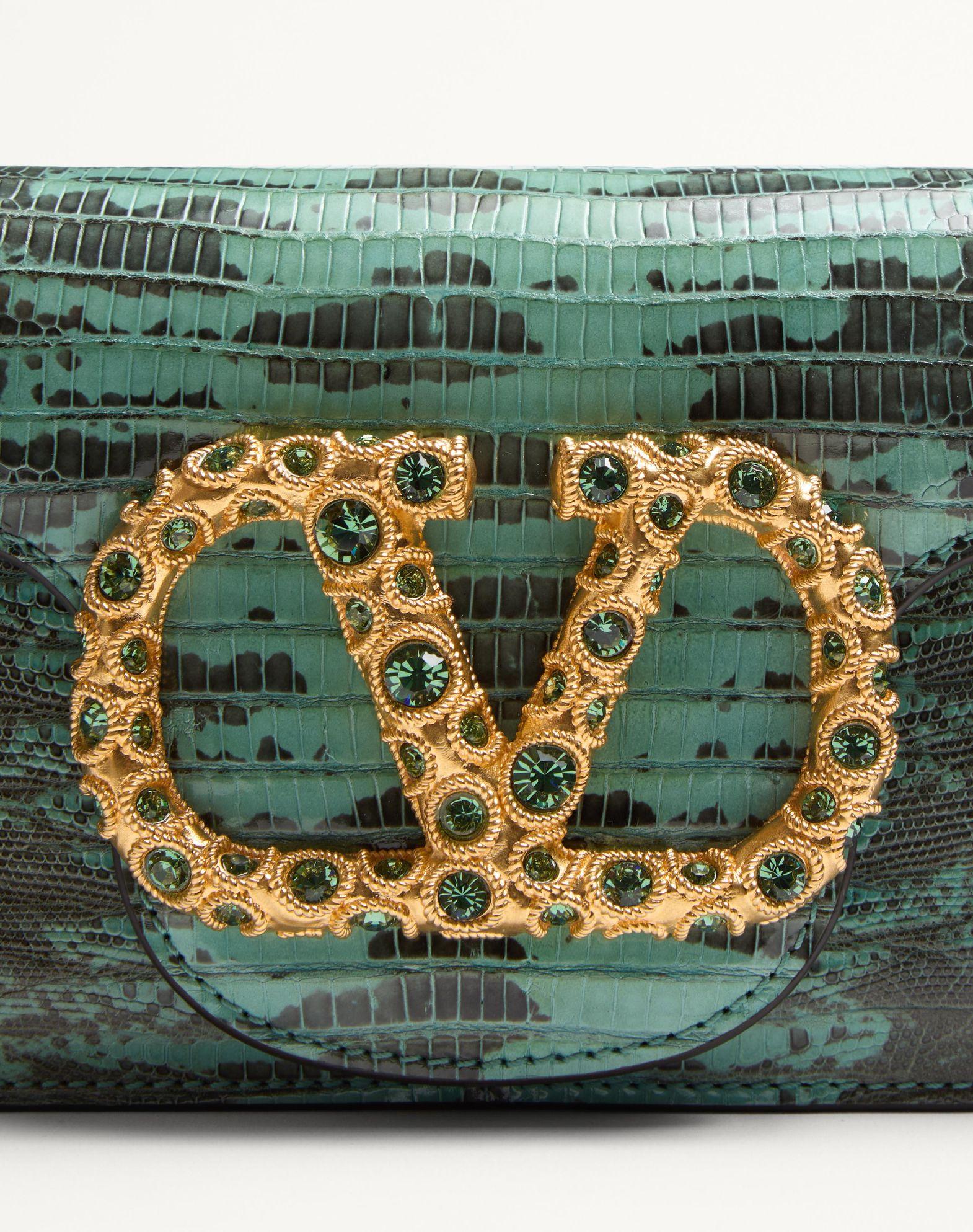 Valentino Garavani Locò Small Shoulder Bag In Tejus With Jewel Logo Product Image