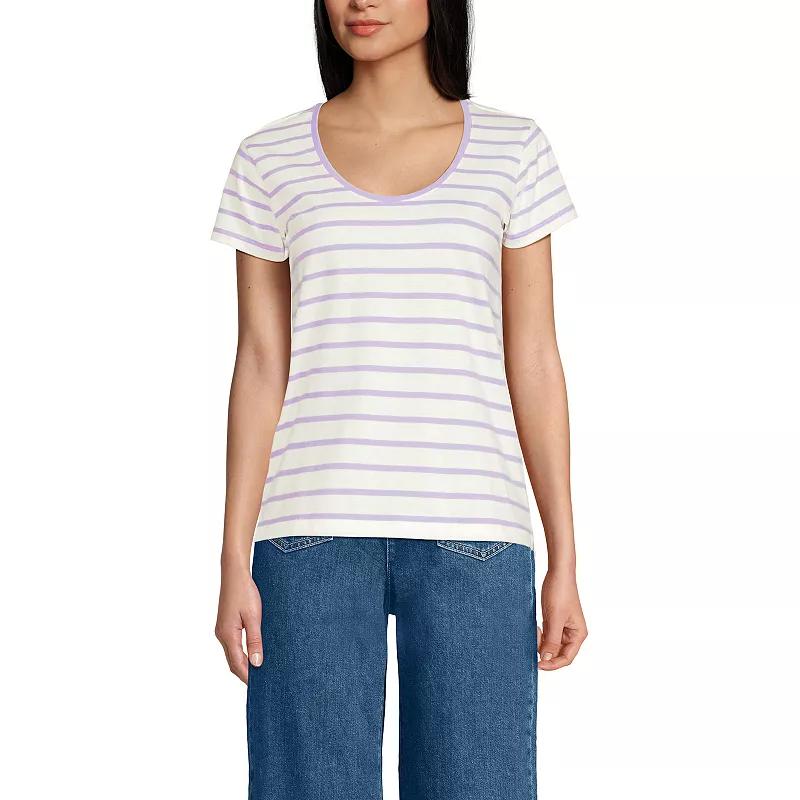 Women's Lands' End Short Sleeve Scoop Neck T-Shirt,  Product Image