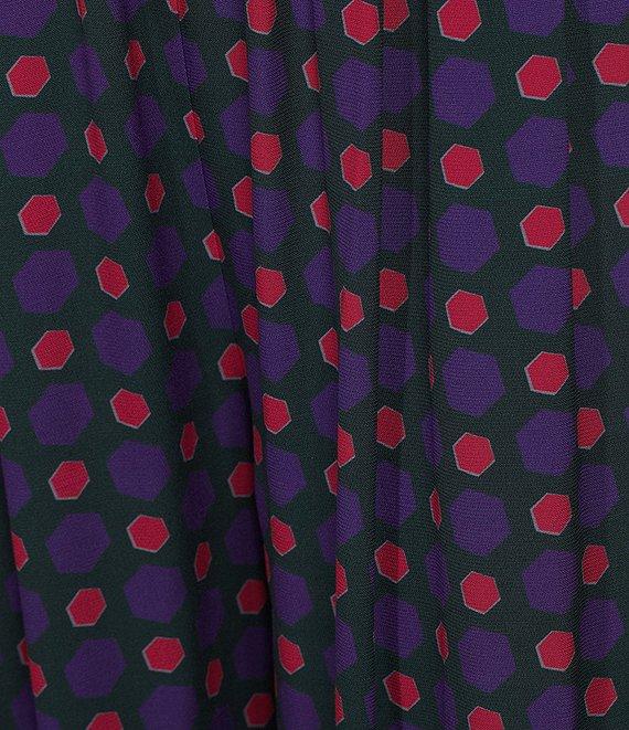 COREY LYNN CALTER Yimmi Crepe Dot Print Point Collar Long Sleeve Button Front Coordinating Top Product Image