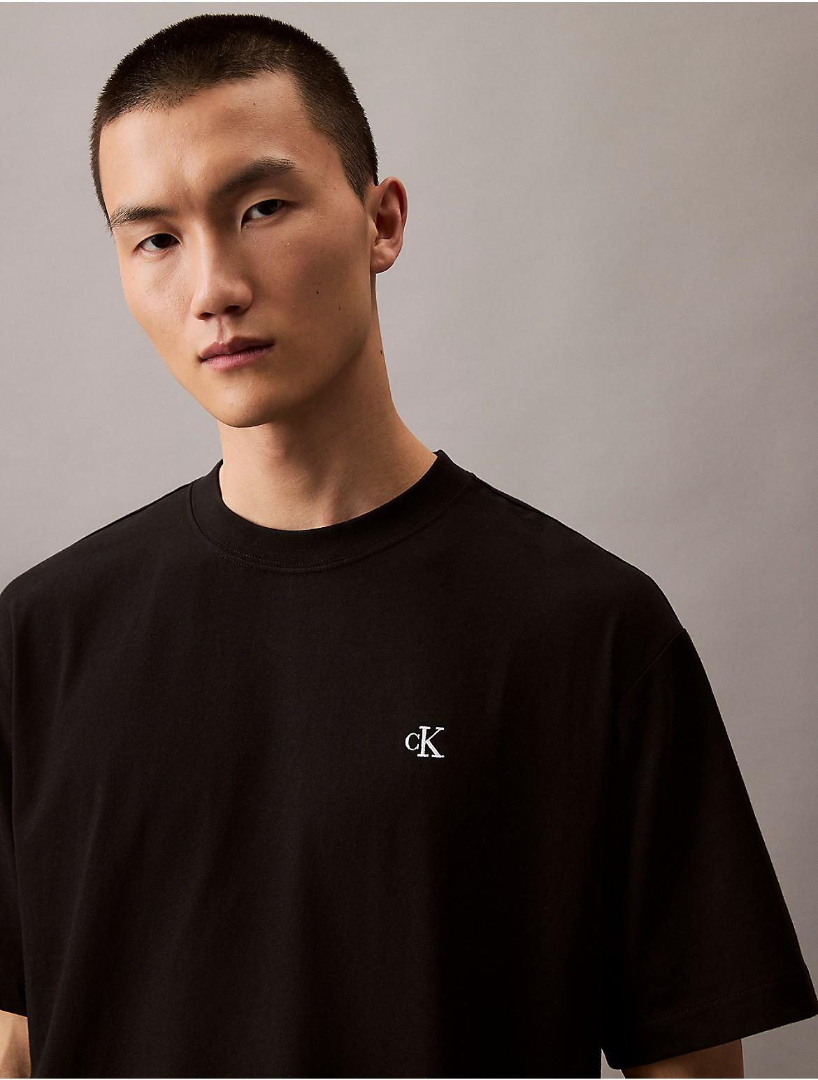 Calvin Klein Mens Archive Logo Relaxed Crewneck T-Shirt Product Image