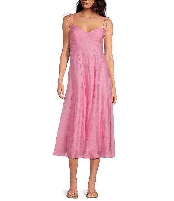 Gianni Bini Renee Tencel V Neck Sleeveless Midi Dress Product Image
