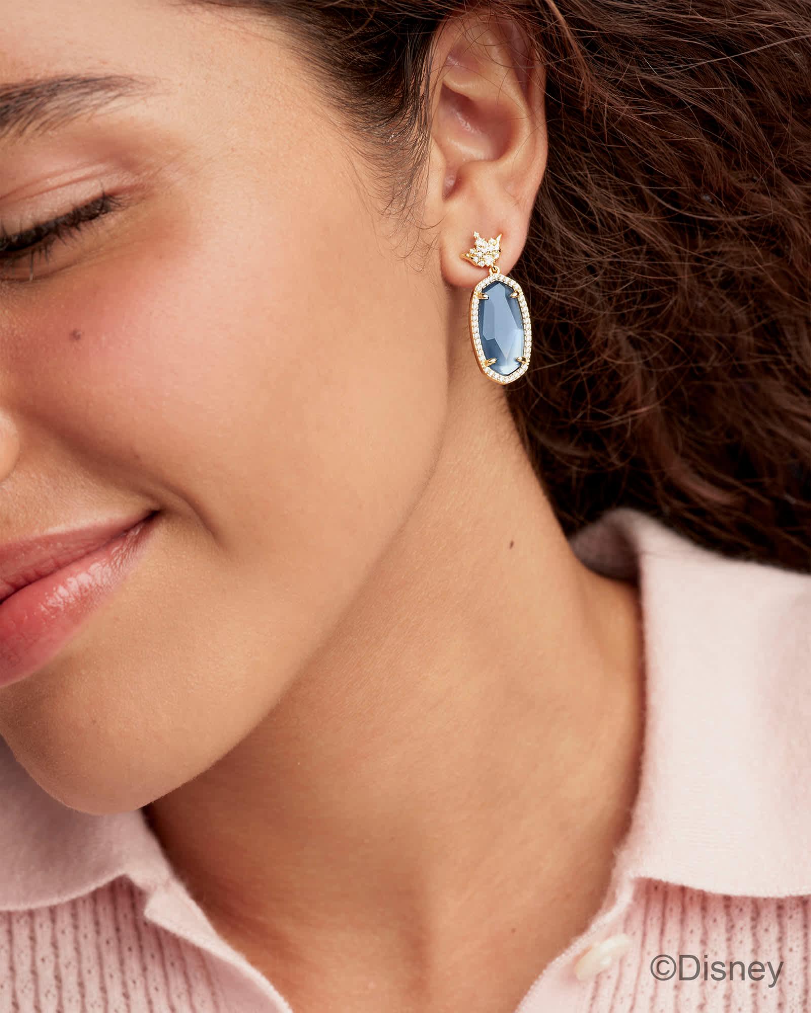 Disney | Kendra Scott Dana Princess Gold Drop Earrings Product Image