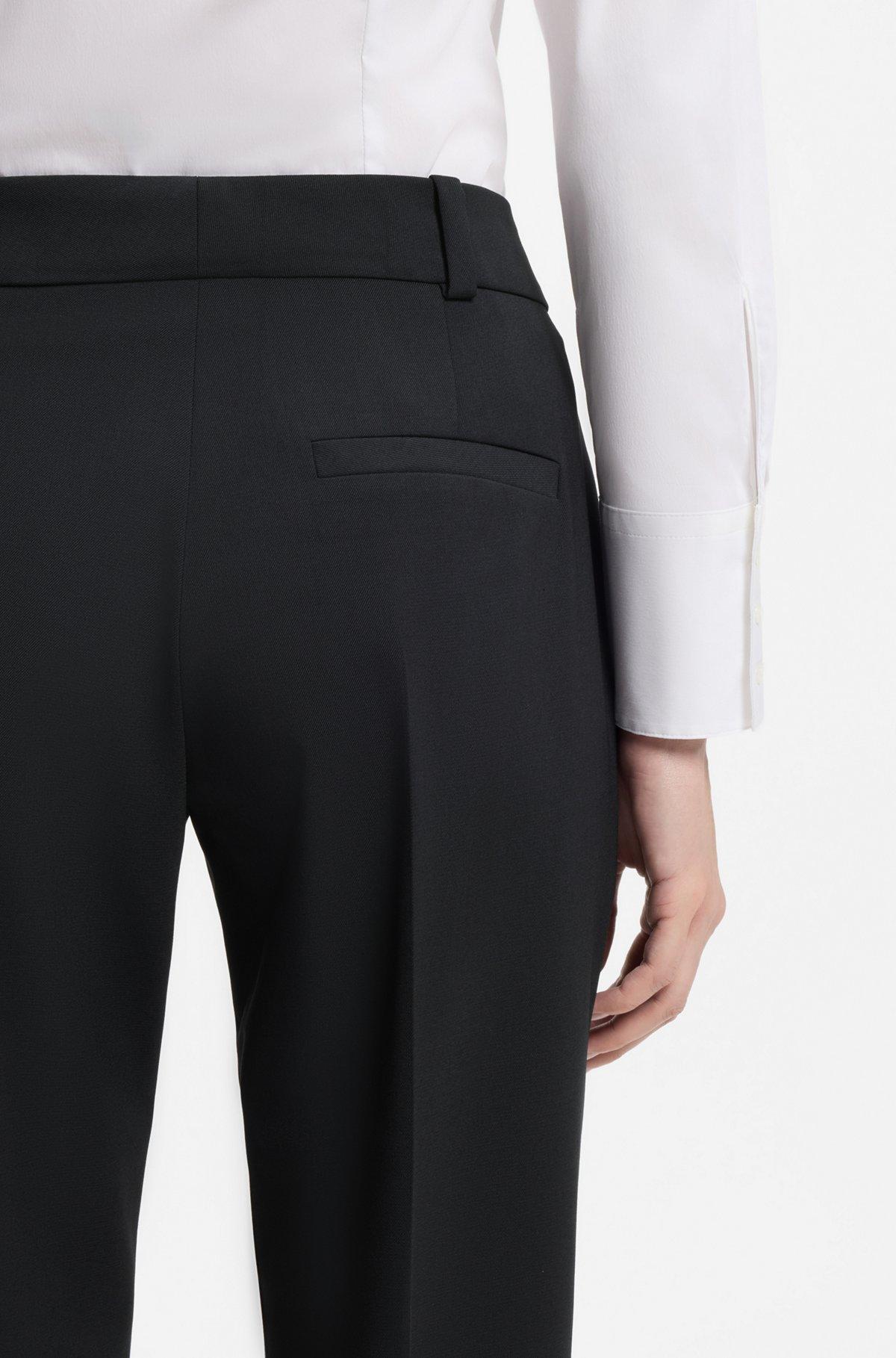 Blue-black tapered-fit jeans in stretch denim Product Image