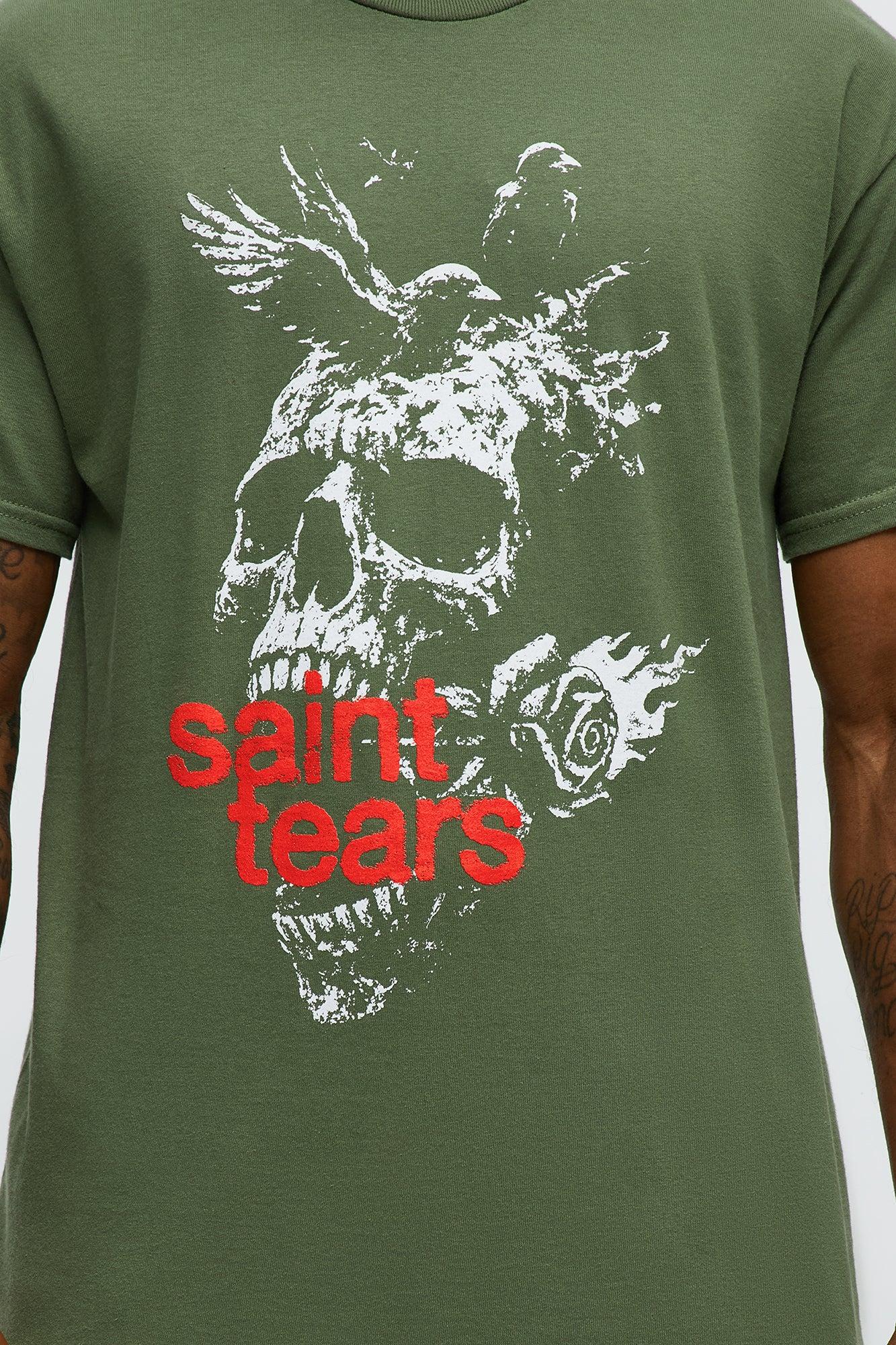 Saint Tears Forever Short Sleeve Tee - Olive Male Product Image