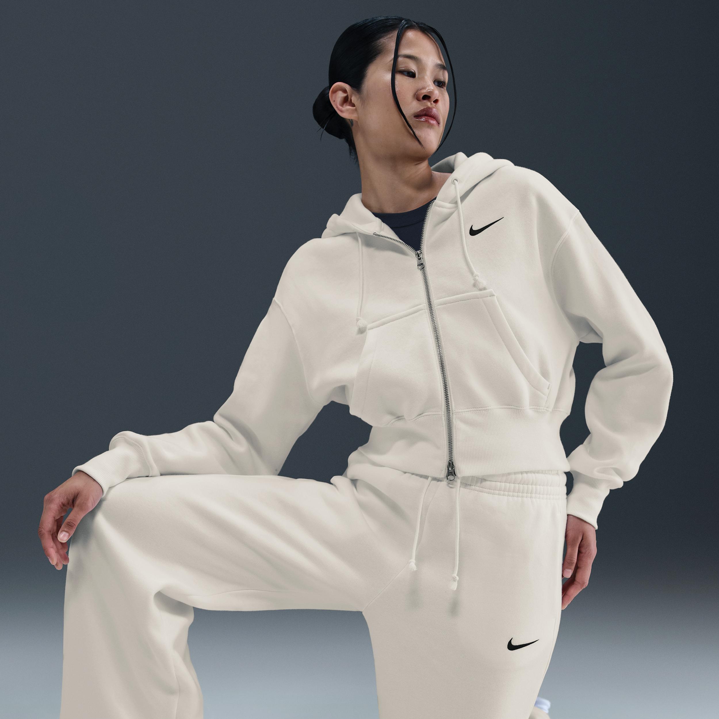 Womens Nike Sportswear Phoenix Fleece High-Waisted Wide-Leg Pants | IH1011-133 Product Image