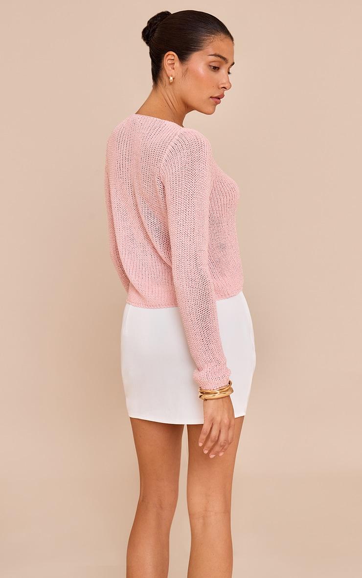 Petite Pink Filagree Button Cardigan Product Image