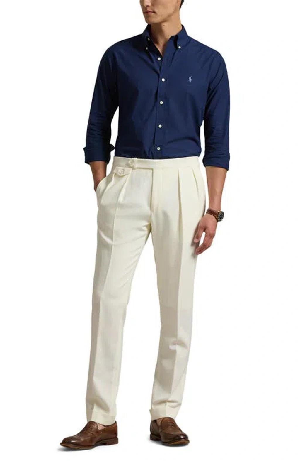 POLO RALPH LAUREN Camicia Bd In Popeline Stretch Slim-fit Shirt In Blue Product Image