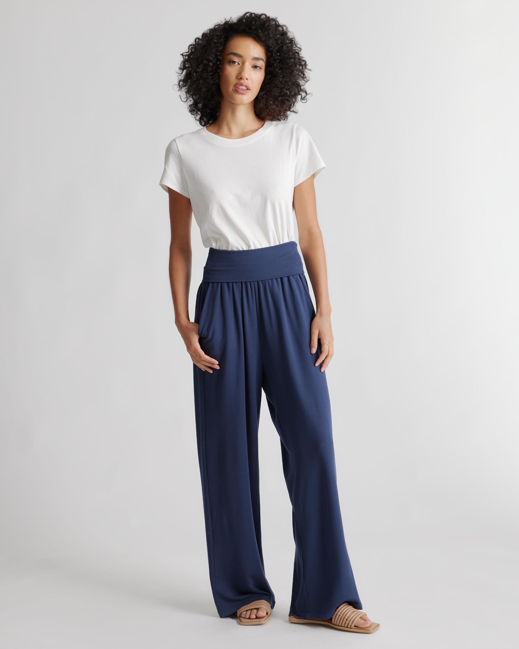 Quince | Women's French Terry Modal Wide Leg Pants Lenzing Modal Product Image