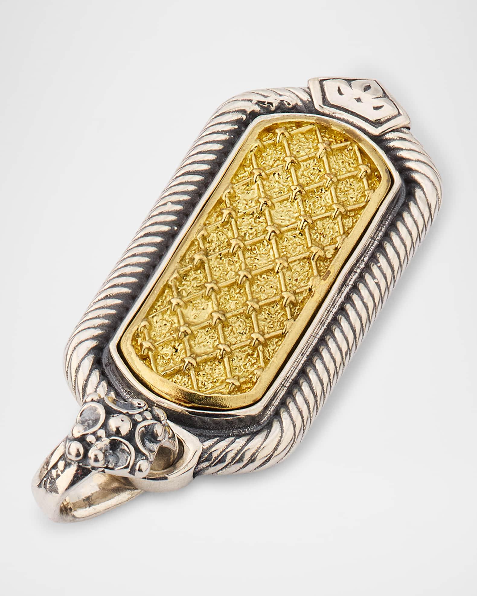 Mens Kavos Sterling Silver and Bronze Pendant Product Image