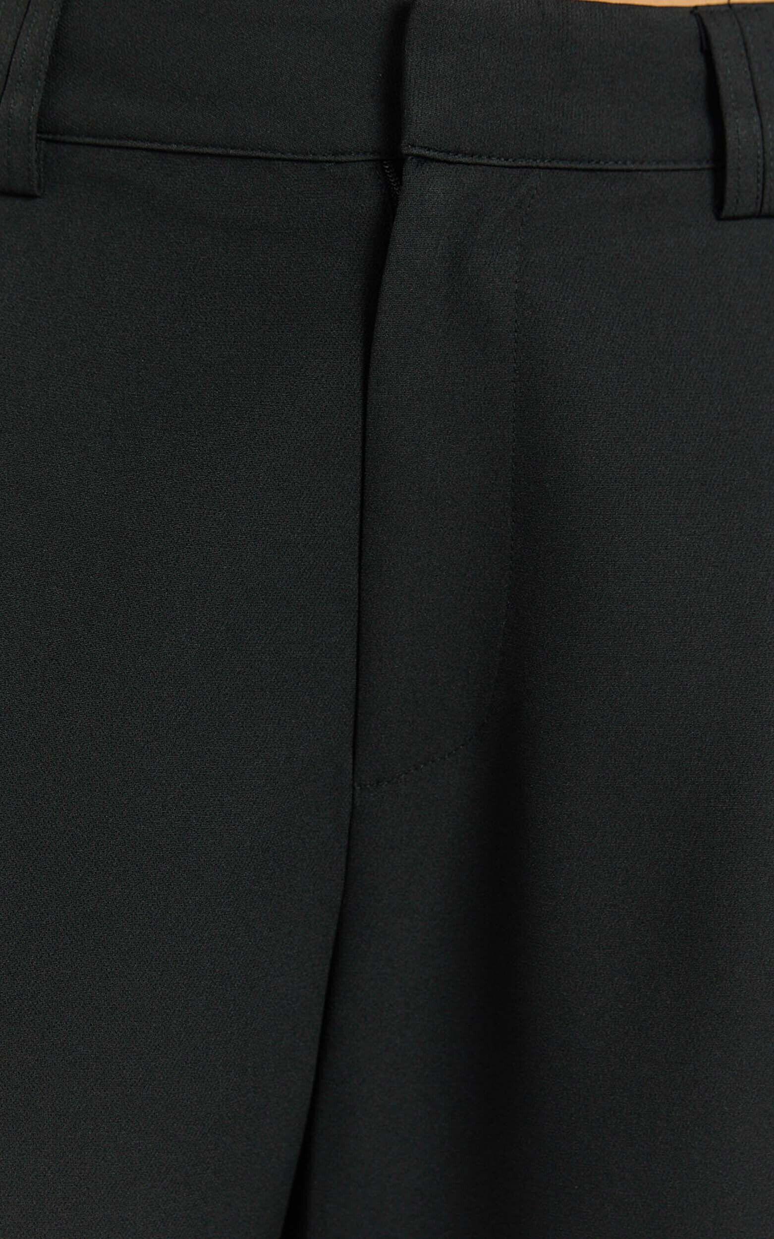 Nola Shorts - Mid Waist Bermuda Relaxed Fit Shorts in Black Product Image