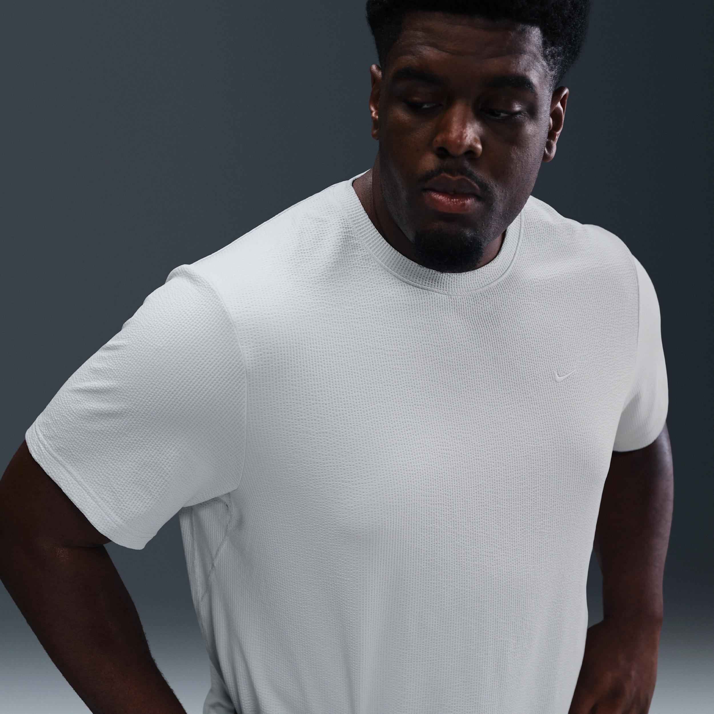 Nike Mens Primary Dri-FIT Seersucker Short-Sleeve Versatile Top | HJ4043-025 Product Image