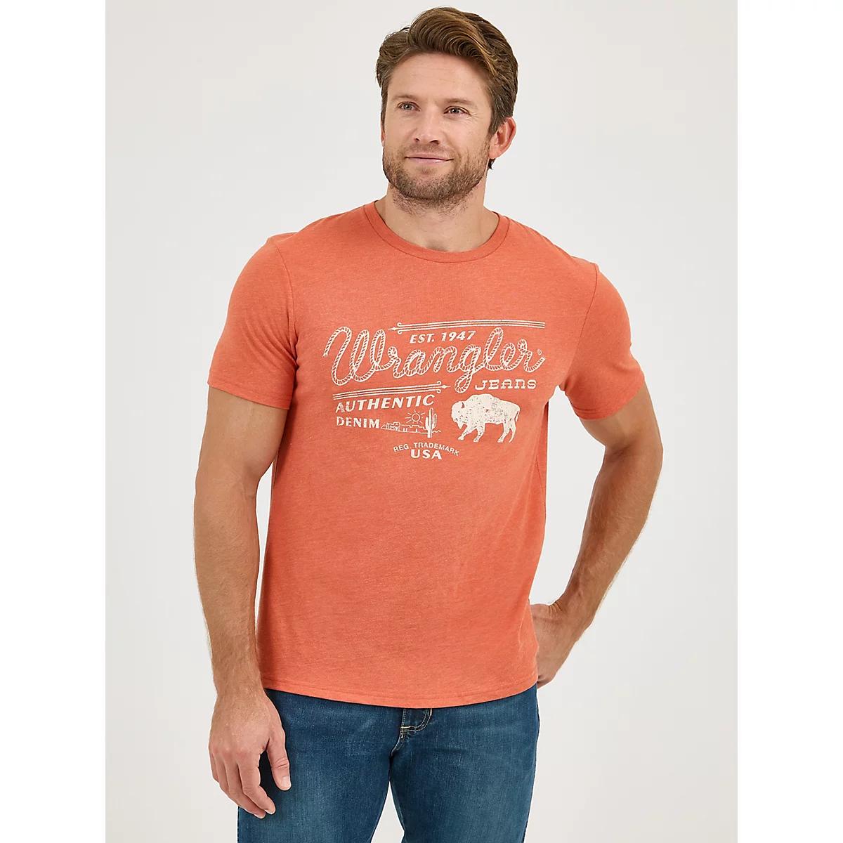Men's Wrangler Rope Emblem Graphic T-shirt in Mocha Logo Product Image