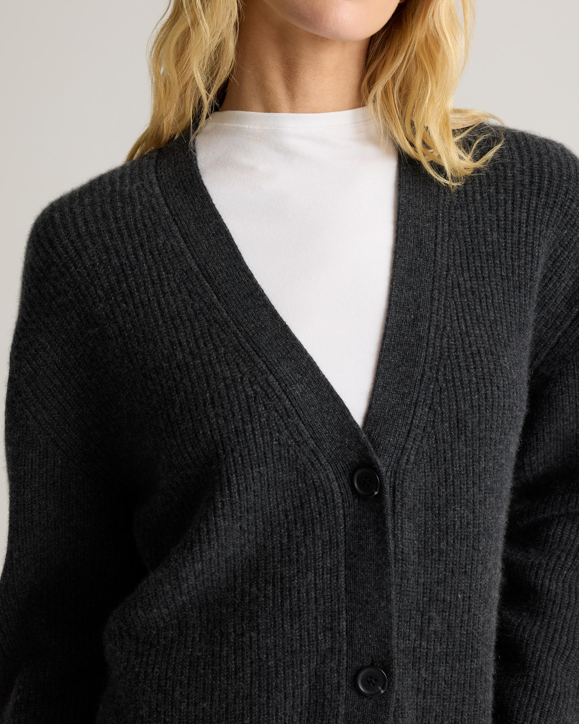 Quince | Women's Mongolian Cashmere Oversized Boyfriend Cardigan Sweater Size XL Product Image