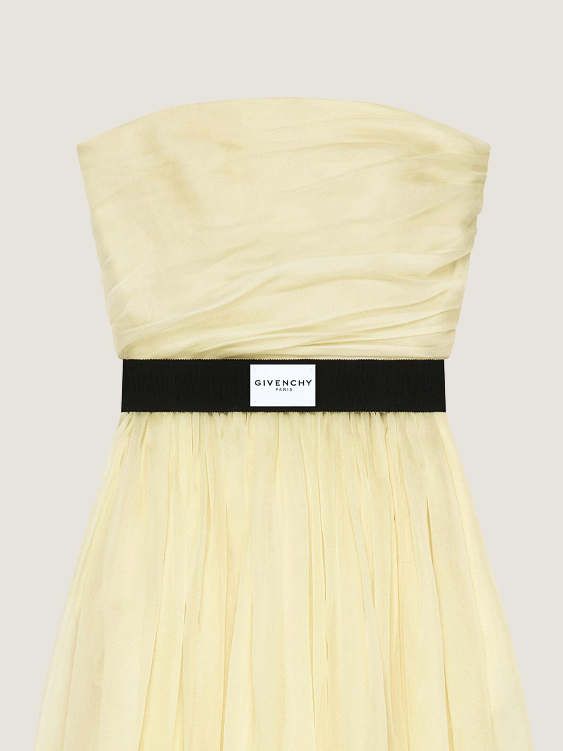 Bustier evening dress in organza Product Image