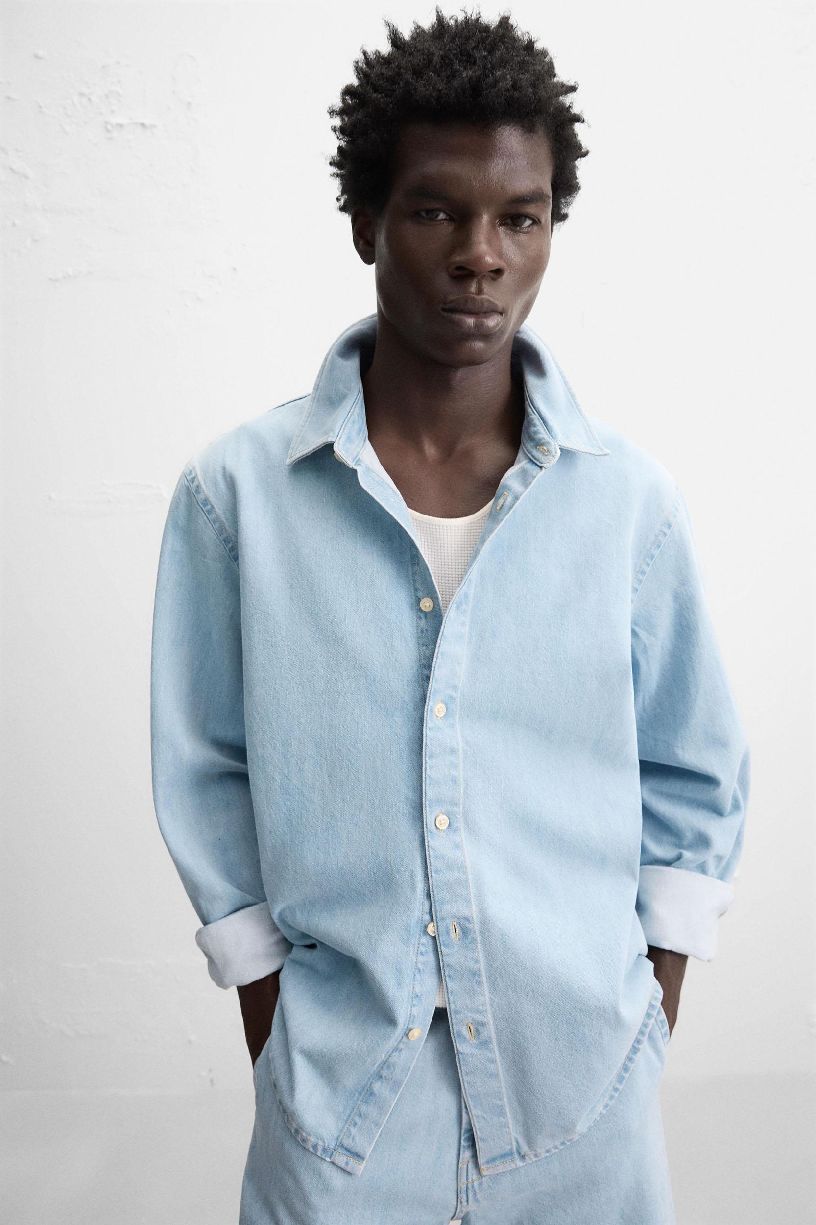 REGULAR FIT DENIM SHIRT Product Image