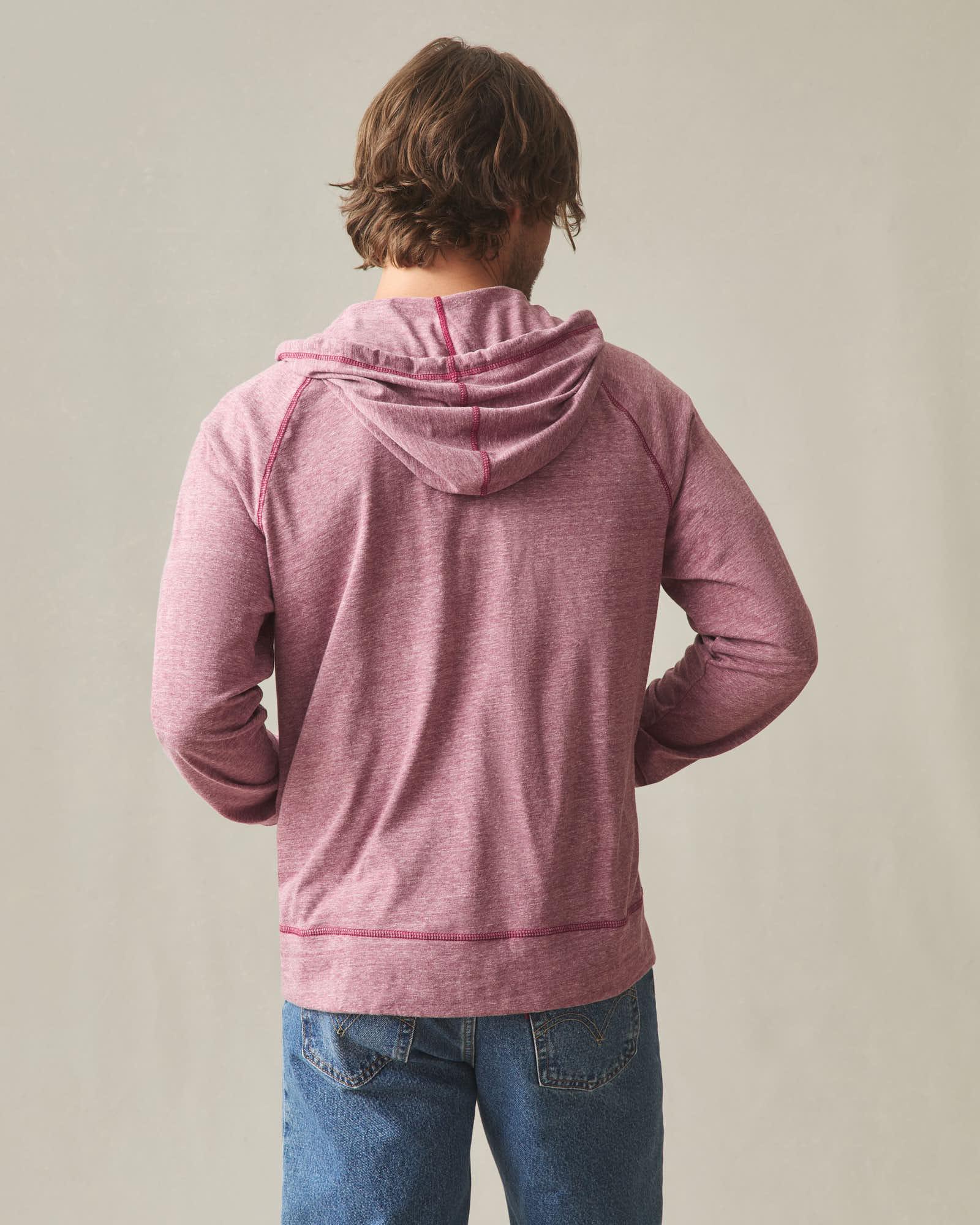 Men's Lightweight Full Zip - Bonfire Red Heather Product Image
