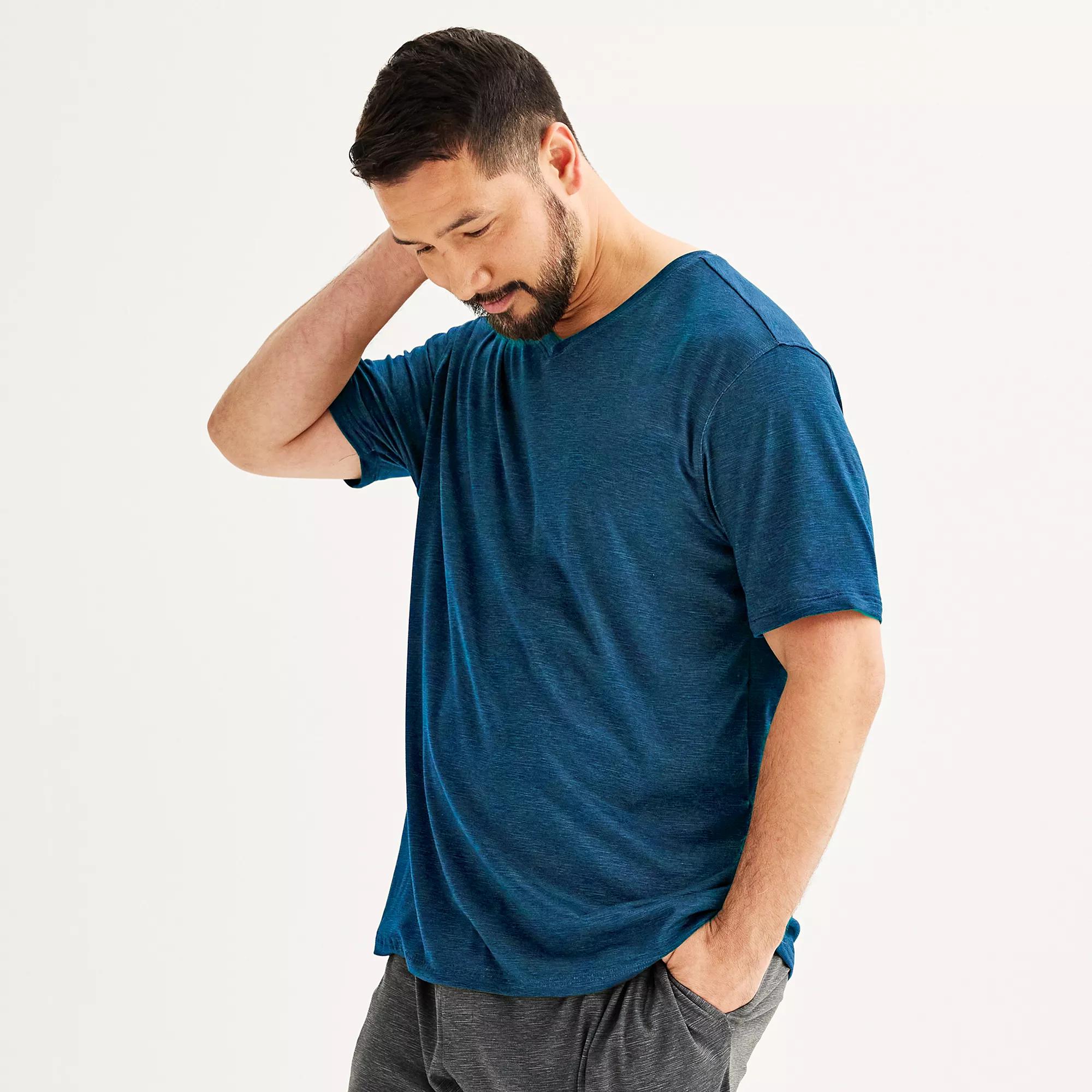 Big & Tall Sonoma Goods For Life® Supersoft V-Neck Pajama Shirt, Men's,  Product Image