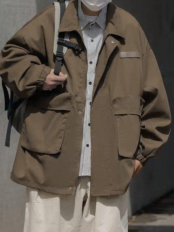 Men's Patch Pocket Zip Up Jacket Product Image