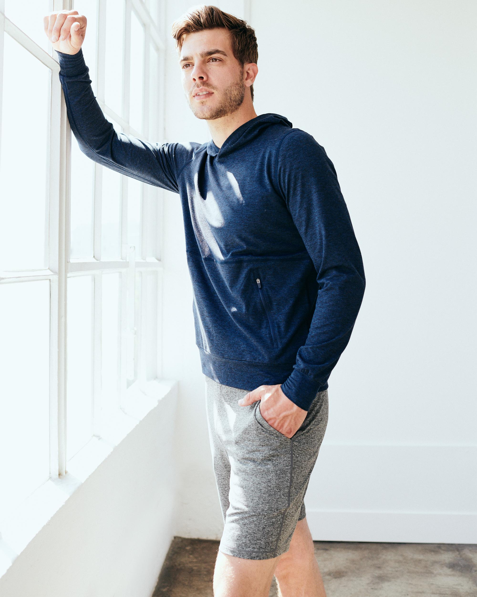 Quince | Men's Super Soft Performance Hoodie Pullover Flowknit Activewear, Recycled Polyester Product Image
