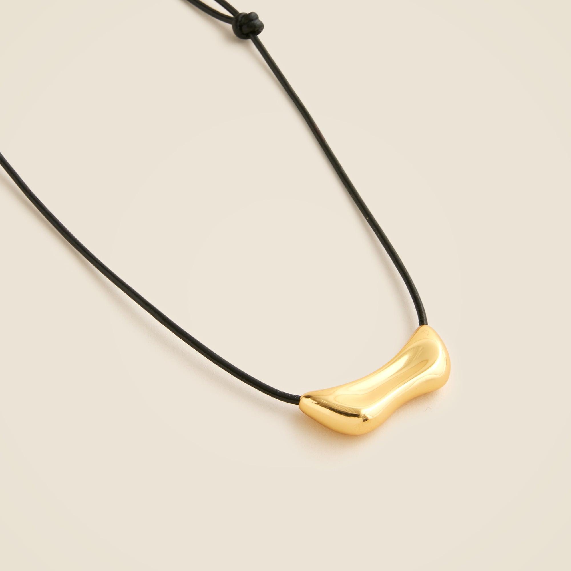 Leather cord pendant necklace Product Image