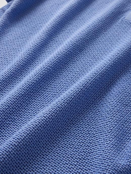 Textured Crochet Polo Shirt Product Image