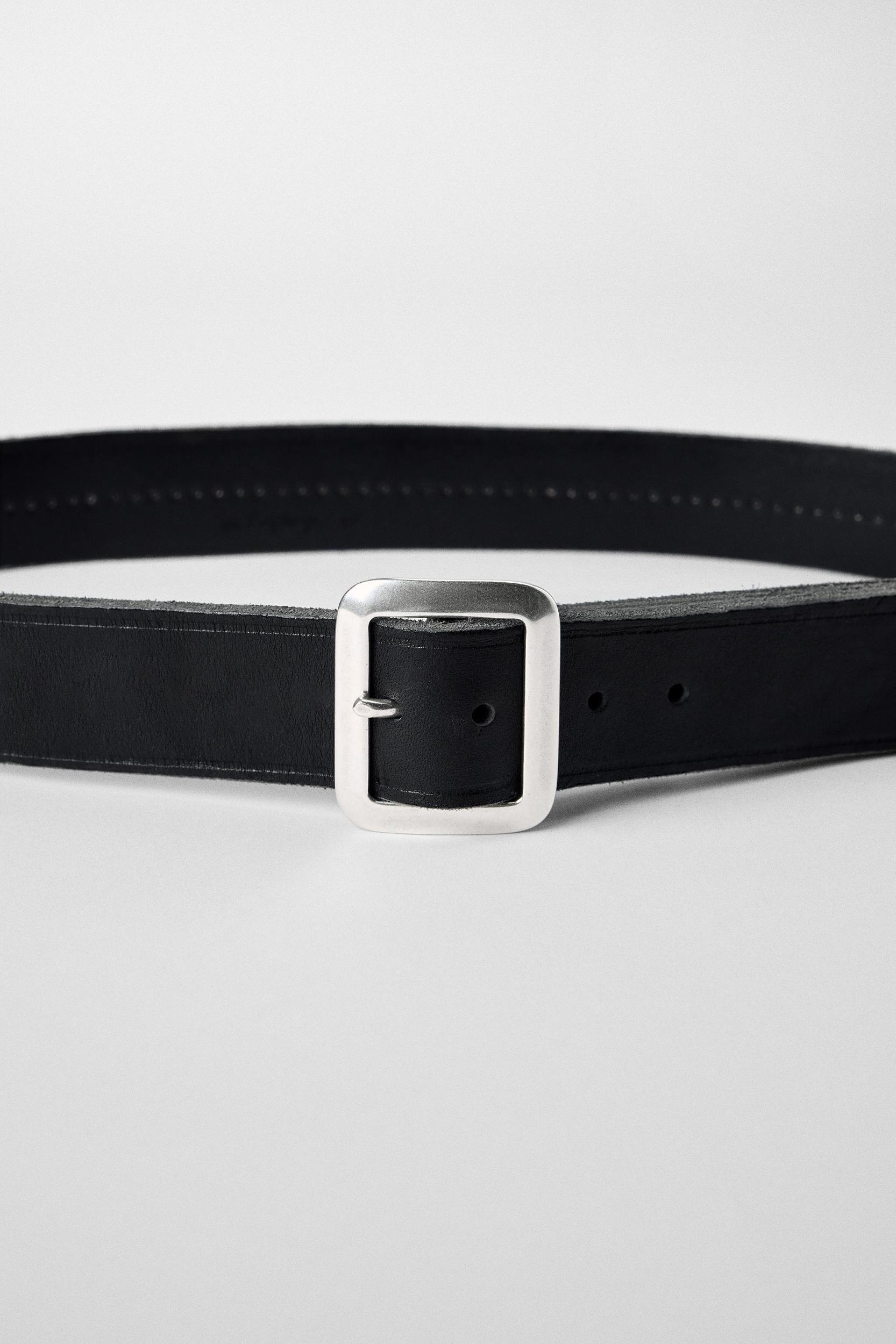 STUDDED LEATHER BELT BOBBY GILLESPIE X ZARA Product Image