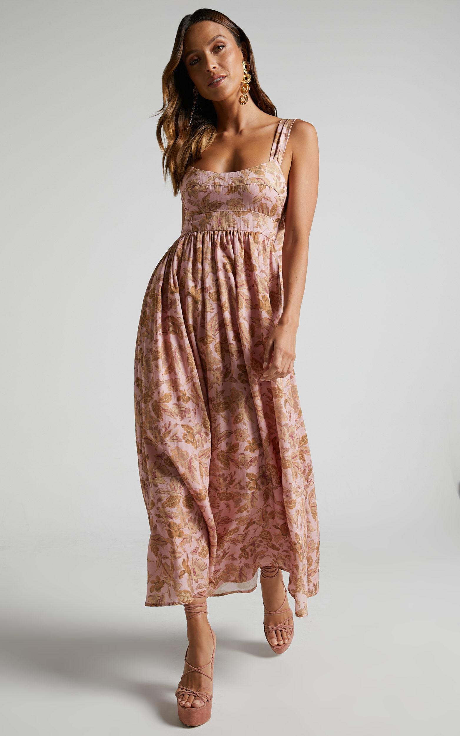 Amalie The Label - Kai Double Tie Back Midi Dress in Vahala Print Product Image