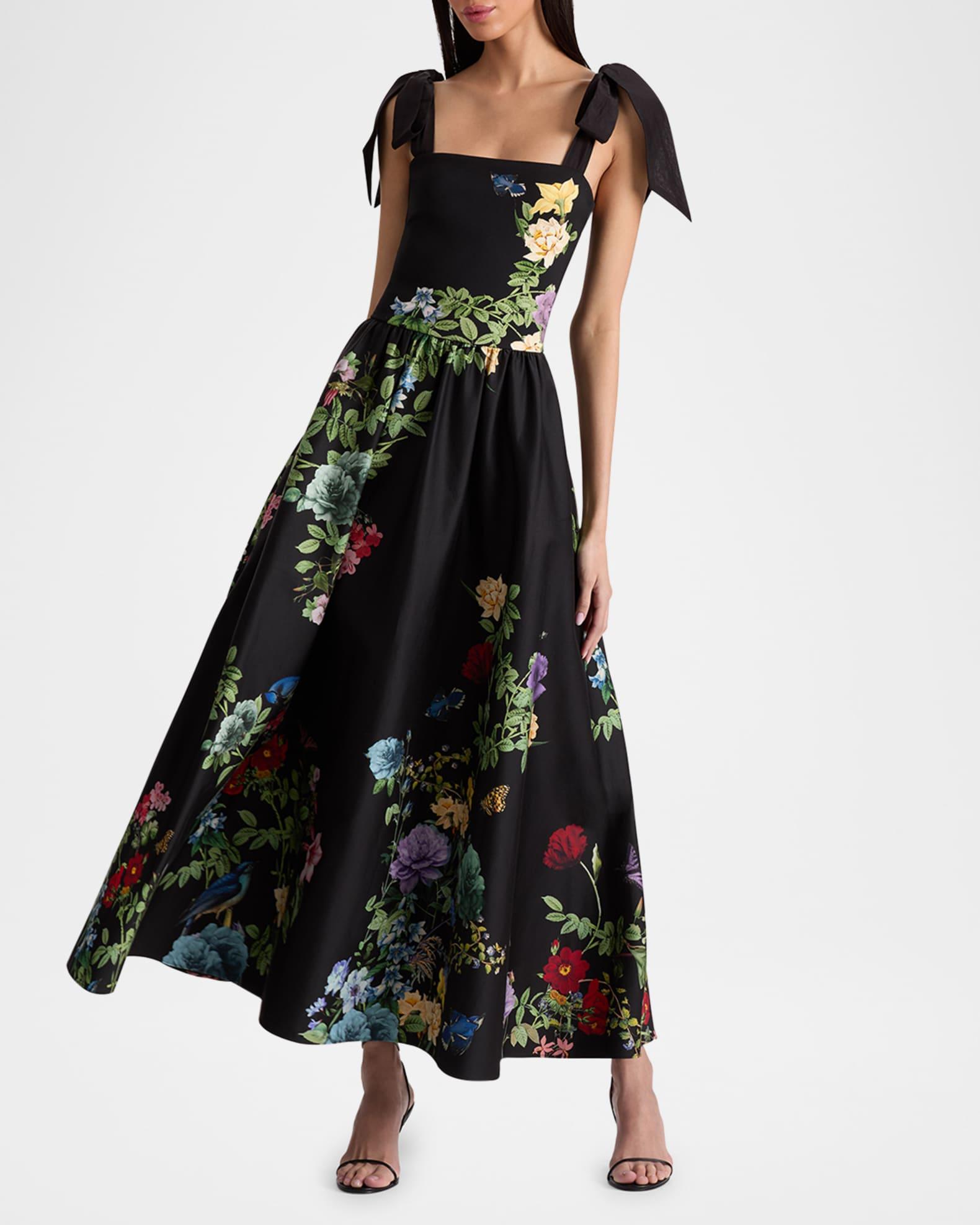 Oriana Tie Strap Drop-Waist Midi Dress Product Image