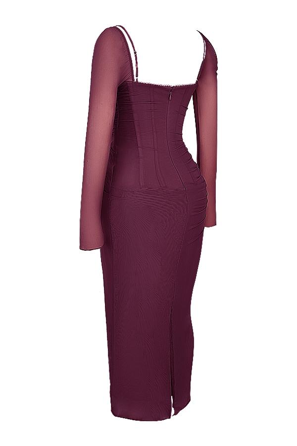Katarina  wine maxi dress Product Image