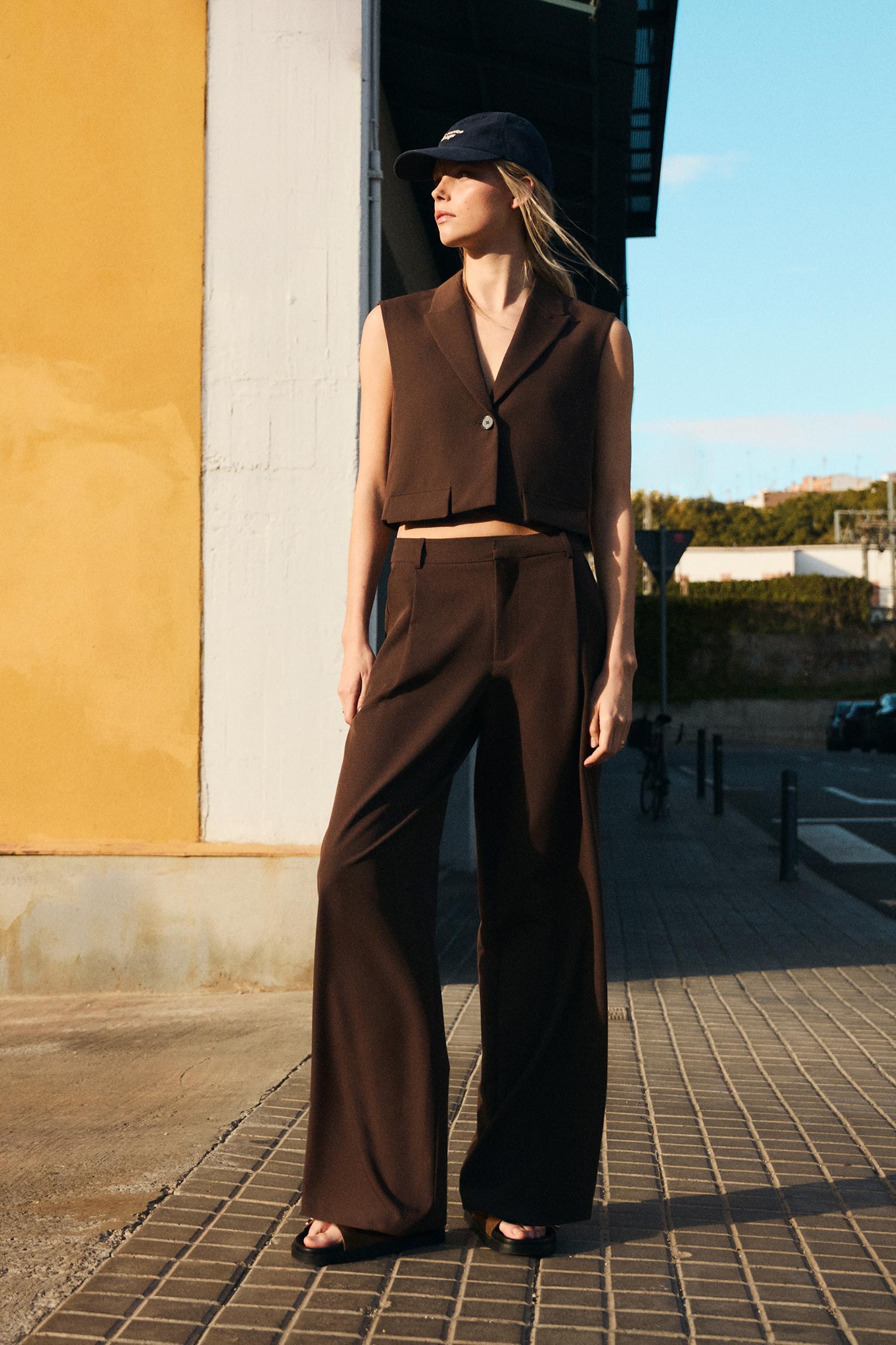 Cropped suit vest Product Image