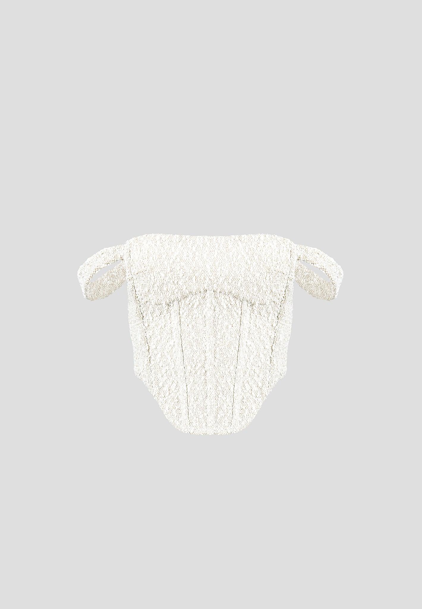 Bonnie - Boucle Bardot Corset Top - Off White Female Product Image