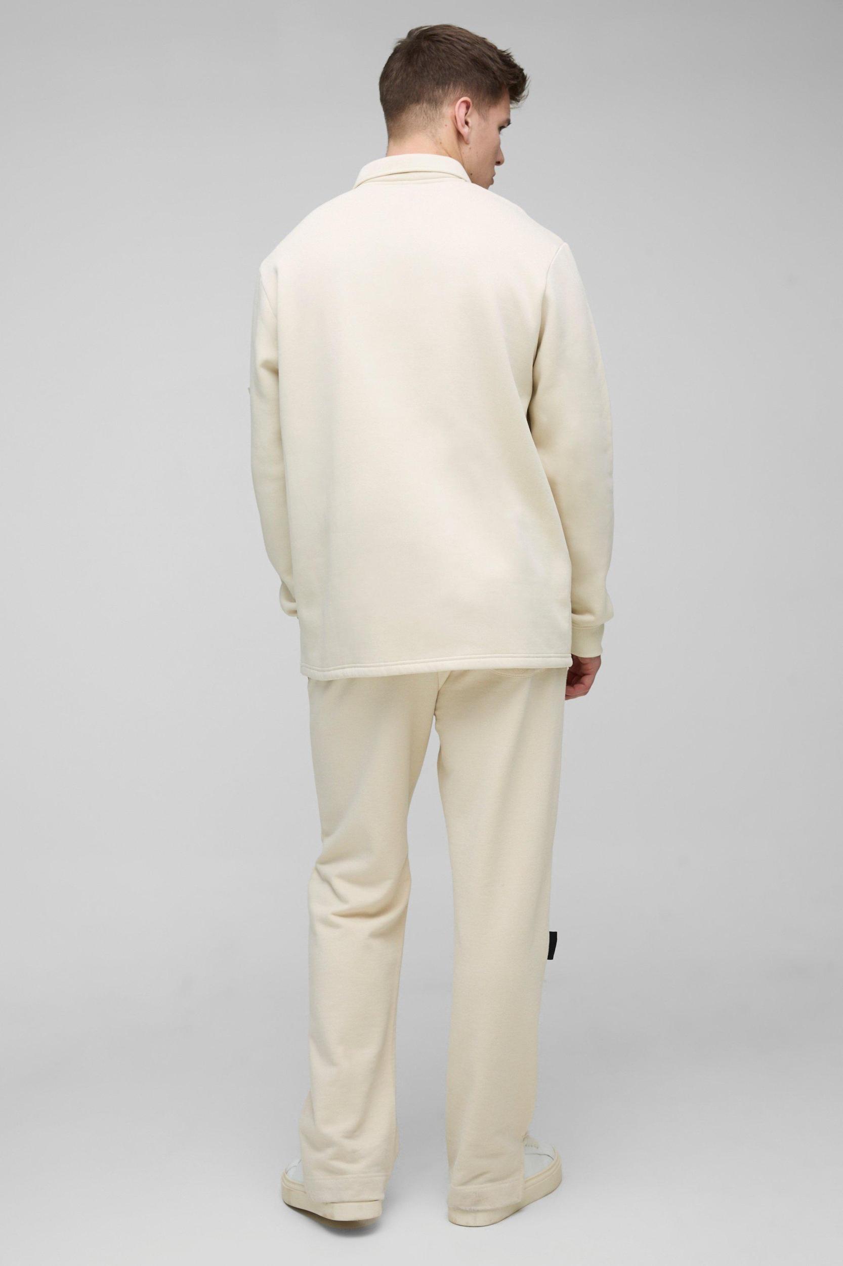 Tall Woven Tab Rugby Polo | boohooMAN USA Product Image