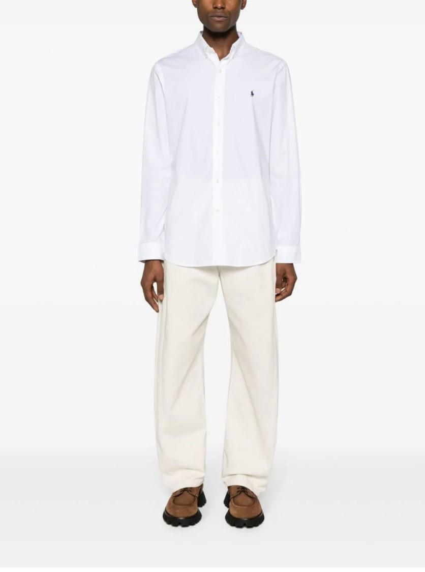POLO RALPH LAUREN Long Sleeve Sport Shirt Clothing In White Product Image