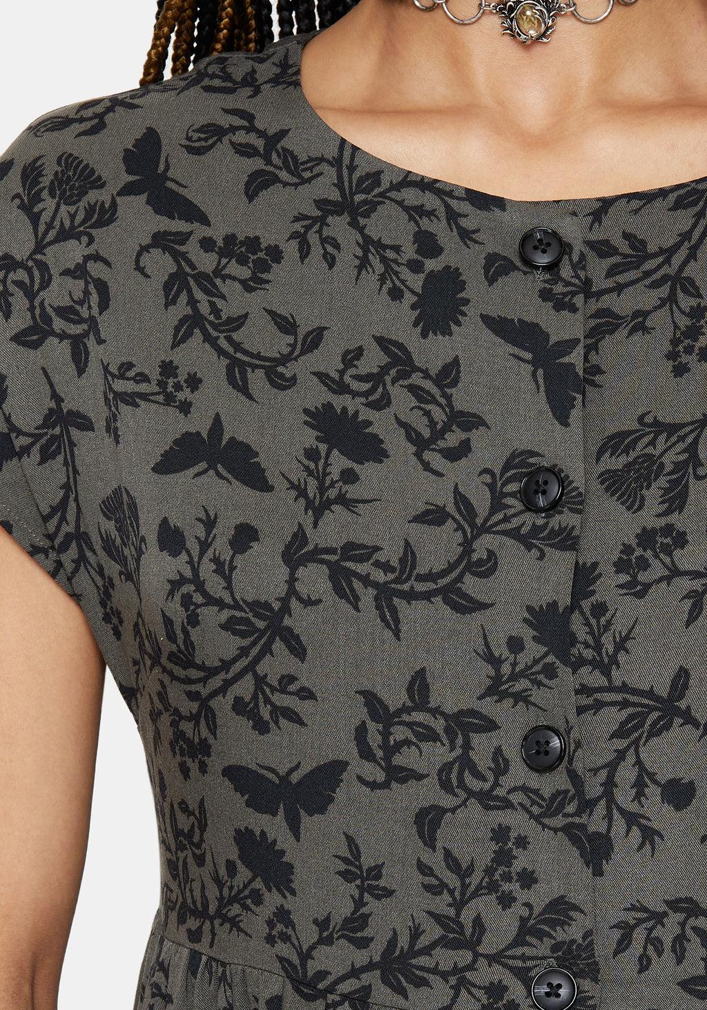 Morgana Mini Dress - Green Product Image