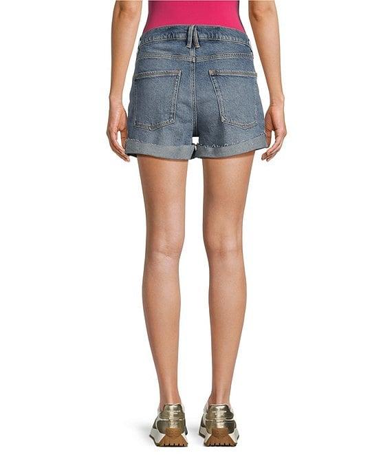 Good American Good Girlfriend Mid Rise Shorts Product Image