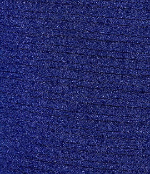 Le Bos Round Neck 3/4 Sleeve Embroidered Mesh Trim Textured 2-Piece Jacket Dress Product Image