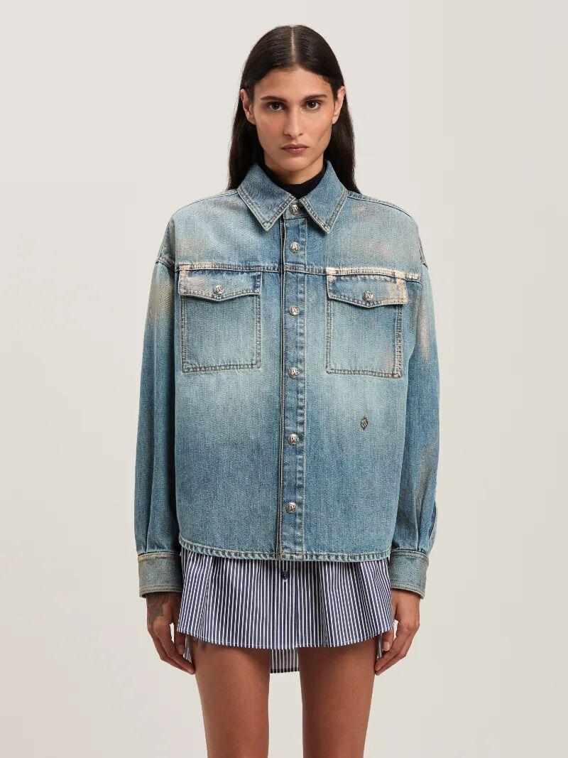 COATED DENIM SHIRT Product Image