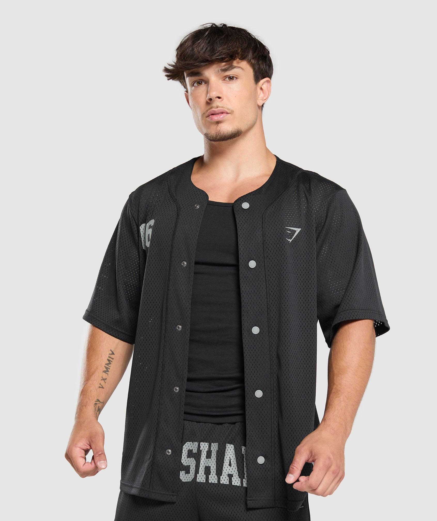 Gymshark Sports Jersey - Black Male Product Image