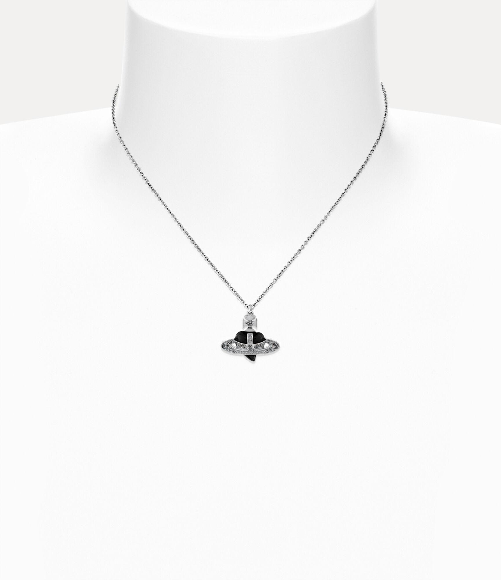 New Diamante Heart Pendant Necklace Product Image