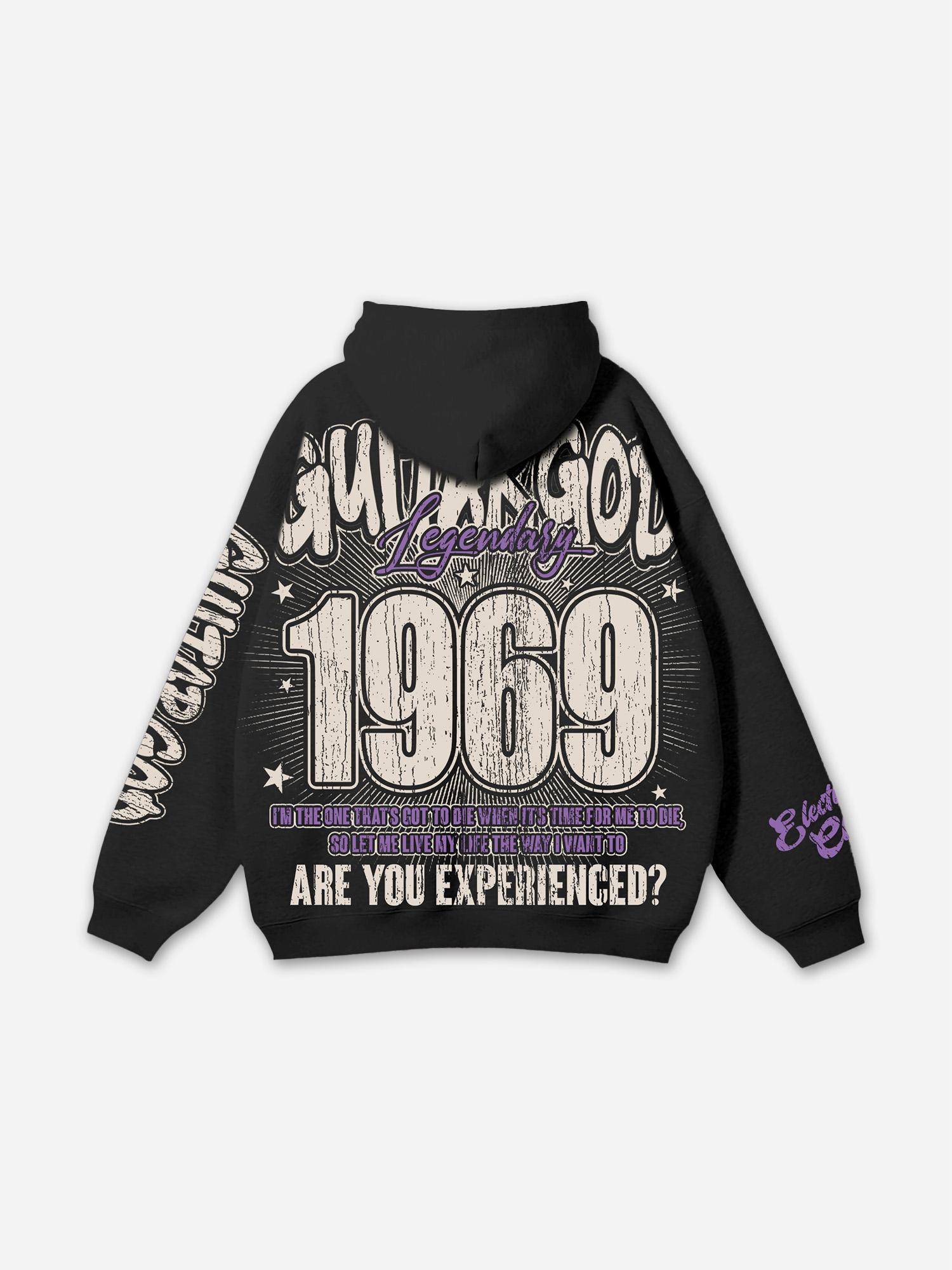 Sopula Jimi Hendrix Art 1969 Guitar God Graphics Hoodie Product Image